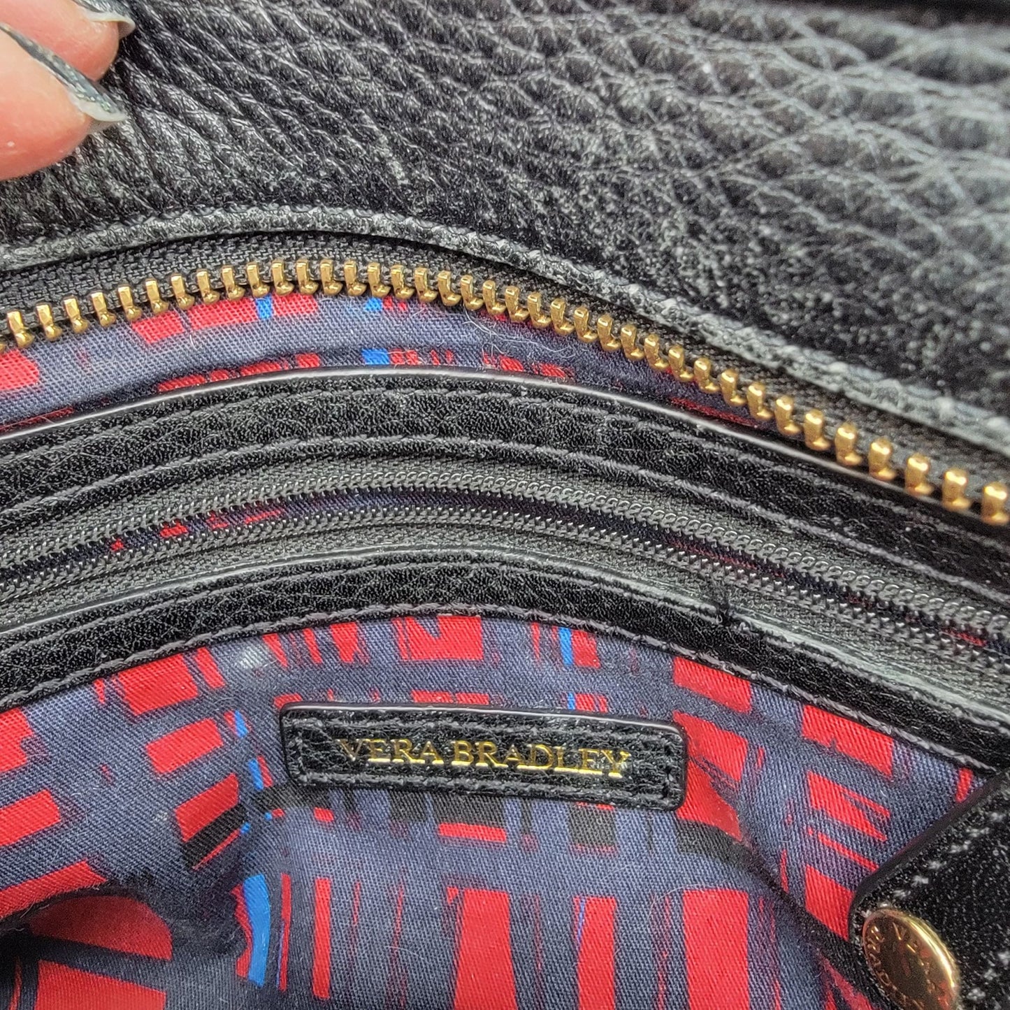 Vera Bradley Natalie Satchel Blue Denim Quilted Bag