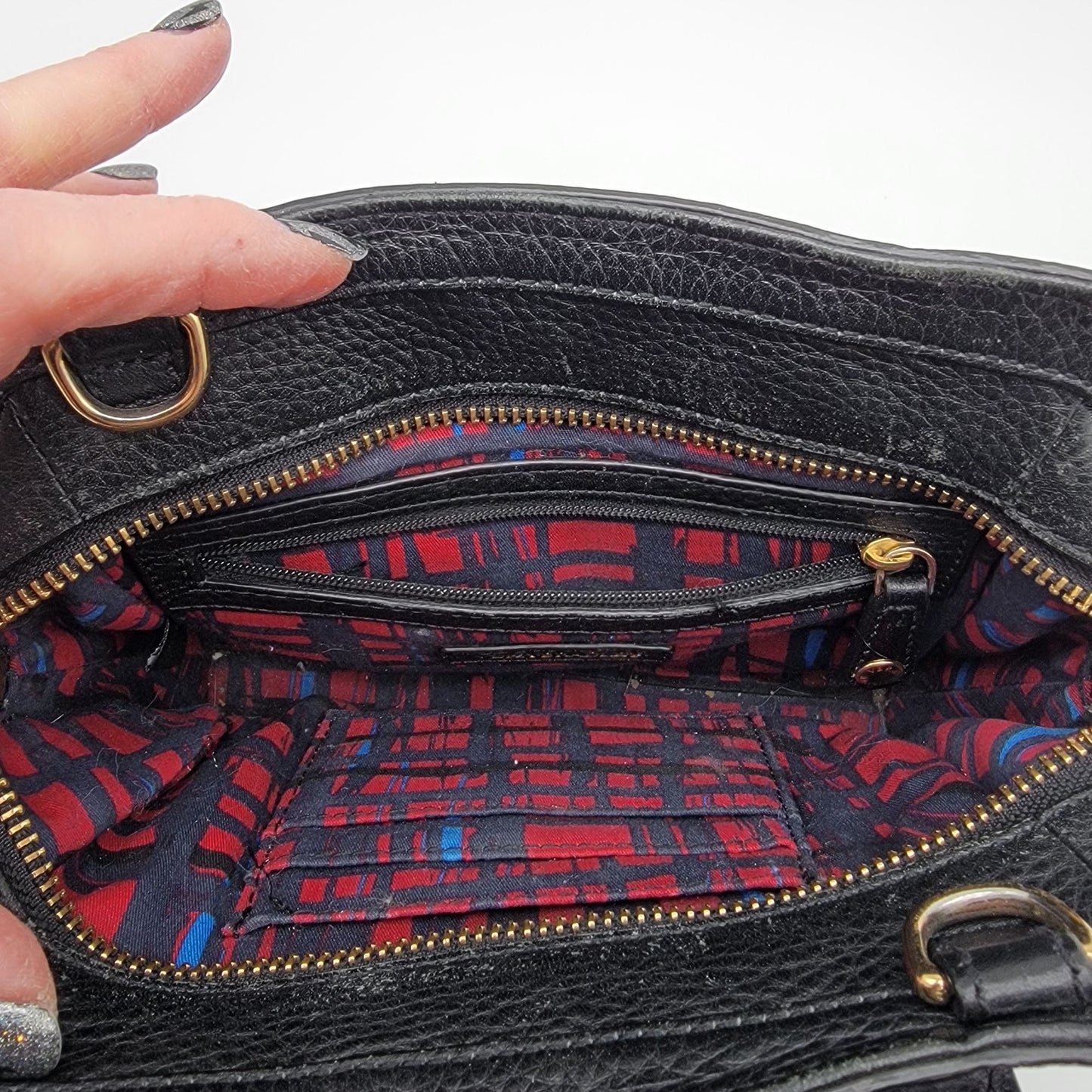 Vera Bradley Natalie Satchel Blue Denim Quilted Bag