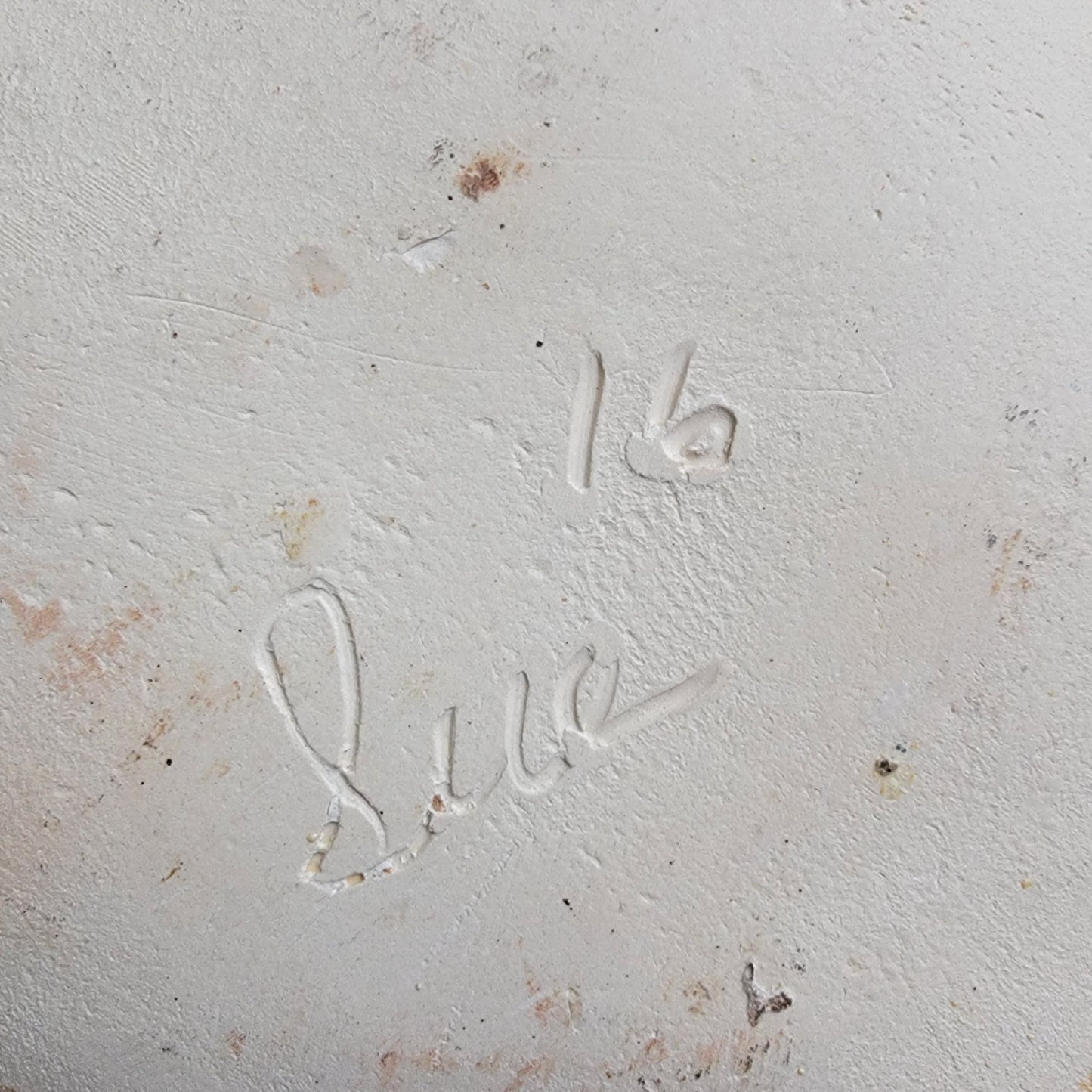 Signed Art Pottery Centerpiece Dish With Fern Imprint