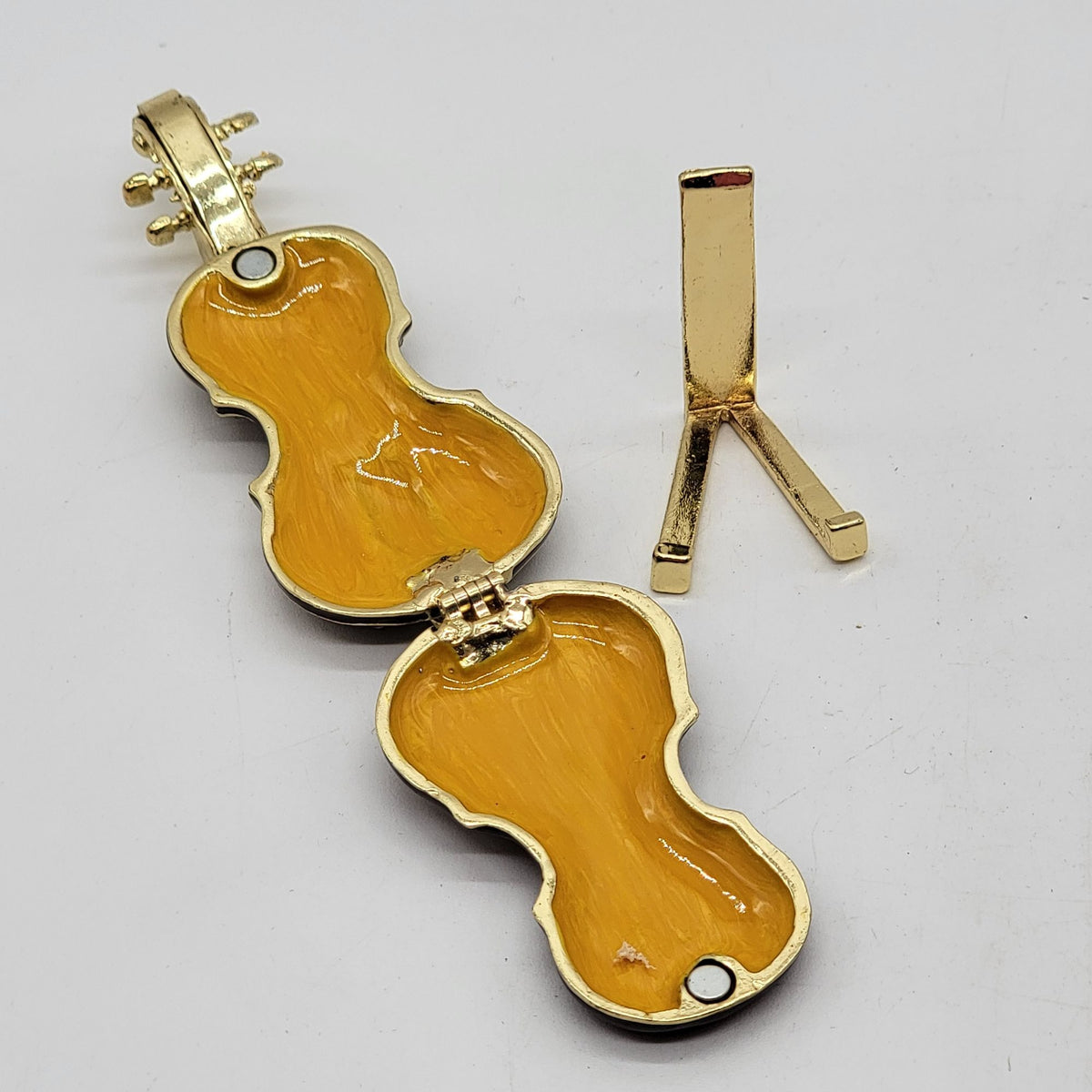 Objet d'art Bejeweled Cello Trinket Box Artform