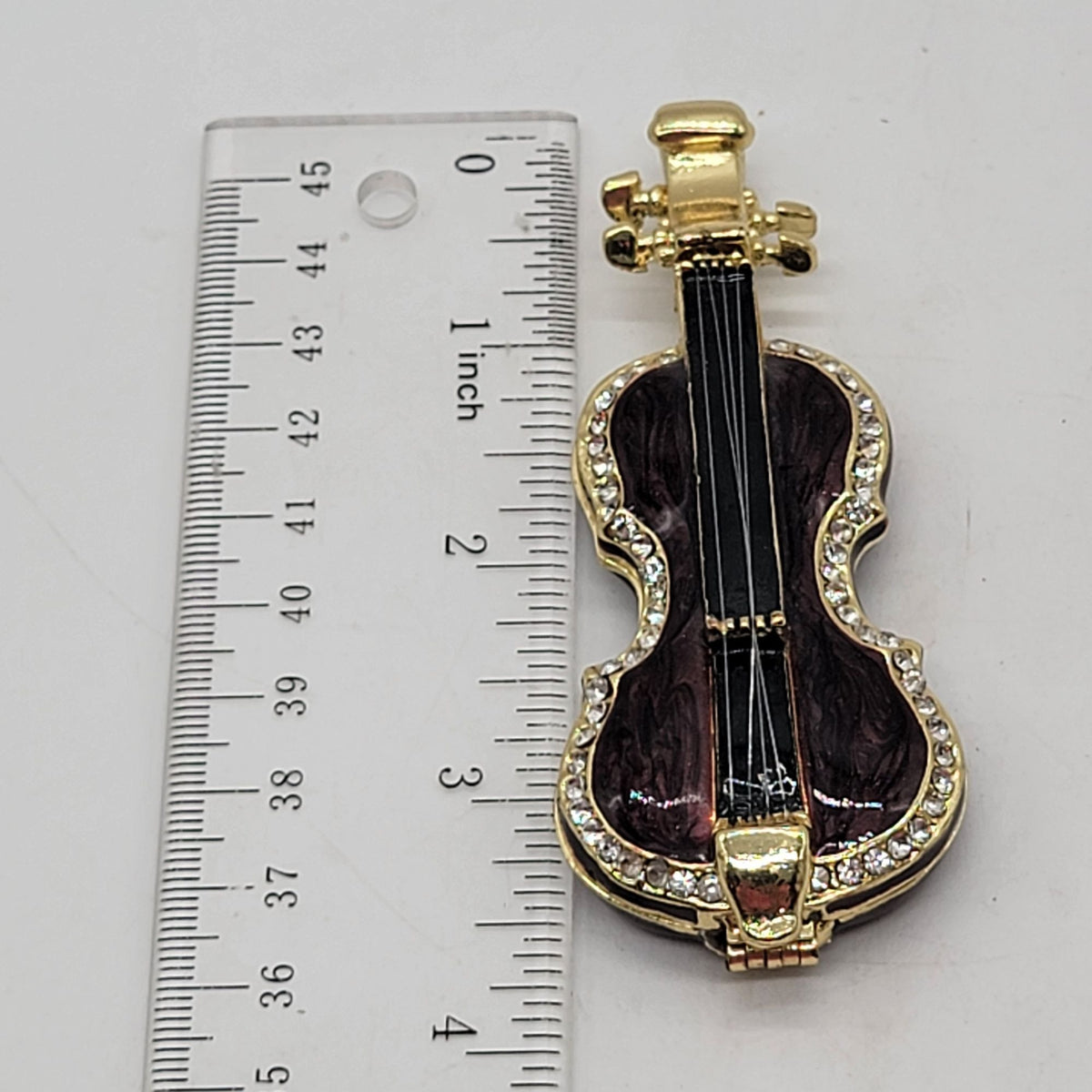 Objet d'art Bejeweled Cello Trinket Box Artform