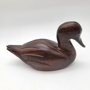 Vintage Carved Ironwood Duck Figurine