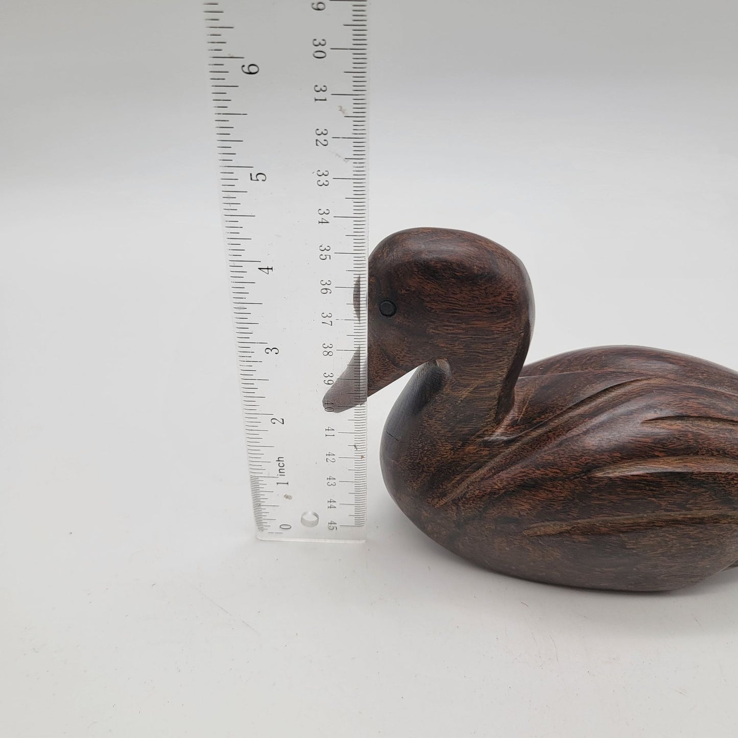 Vintage Carved Ironwood Duck Figurine