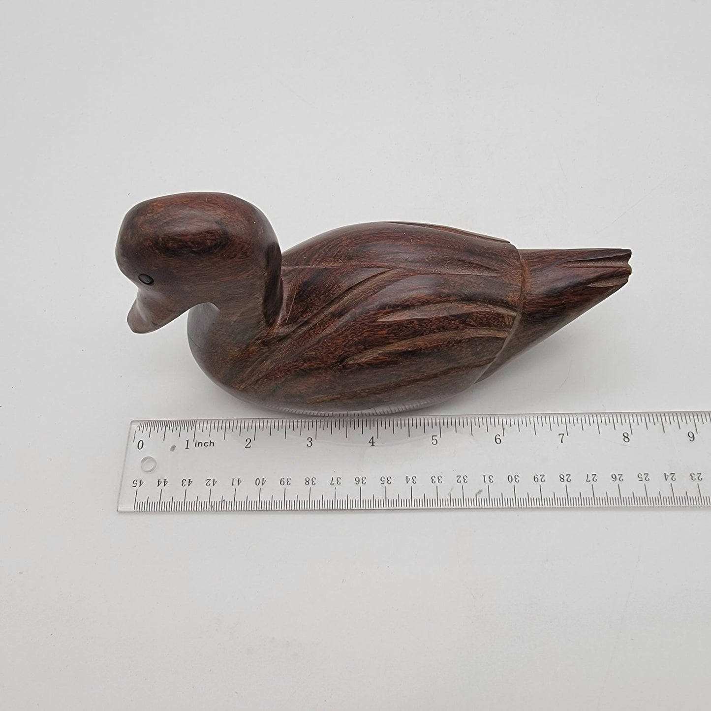 Vintage Carved Ironwood Duck Figurine