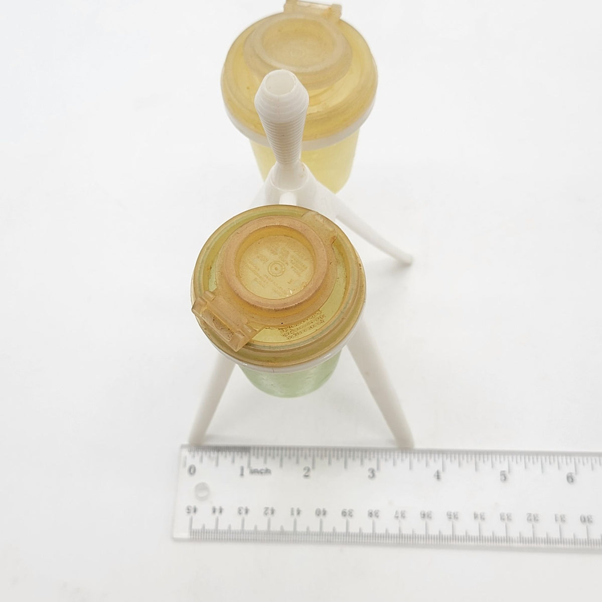 1950s Tupperware Atomic Tripod Salt & Pepper Shaker Set