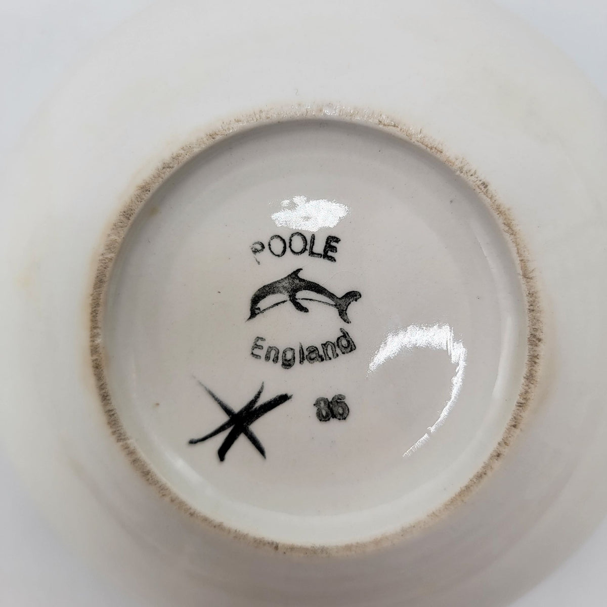 1970s Poole Pottery Delphis Bowl Red & Abstract England