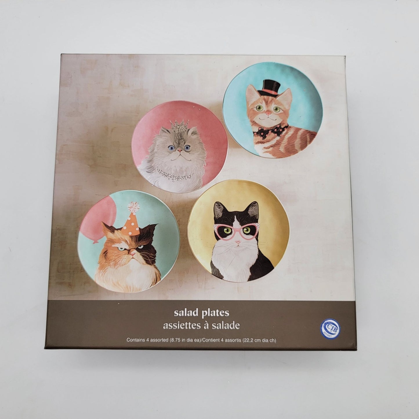 Pier 1 Imports Cat Ironstone Salad Plates Set Of 4