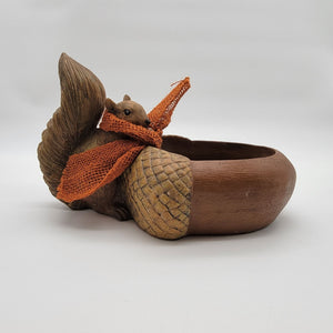 Squirrel Nut Acorn Bowl Planter