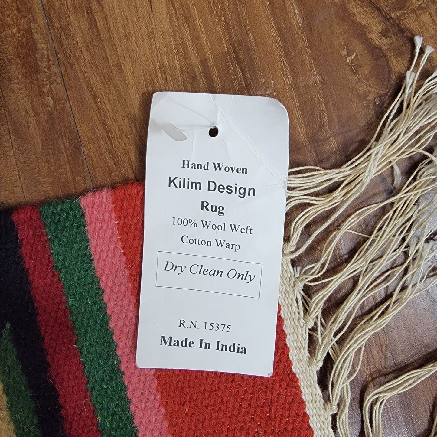 Vintage Handwoven Kilim Design 100% Wool Rug