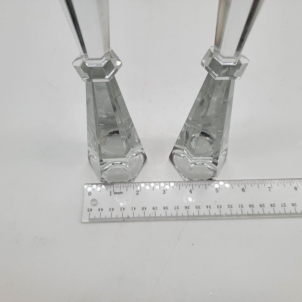 Vintage Austrian Inn Bleikristal Crystal Candlesticks