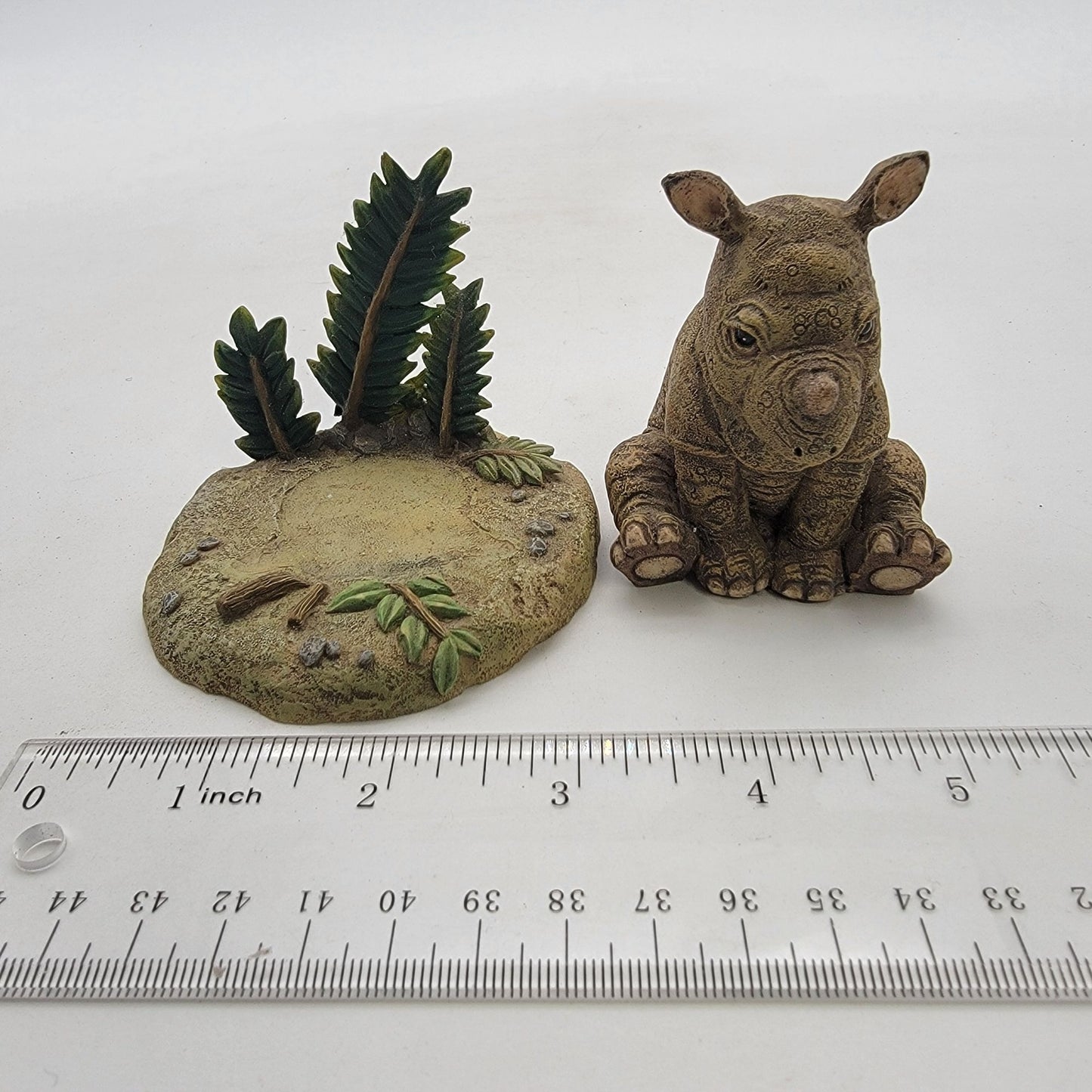 1995 The Hamilton Collection Rhinoceros Sculpture