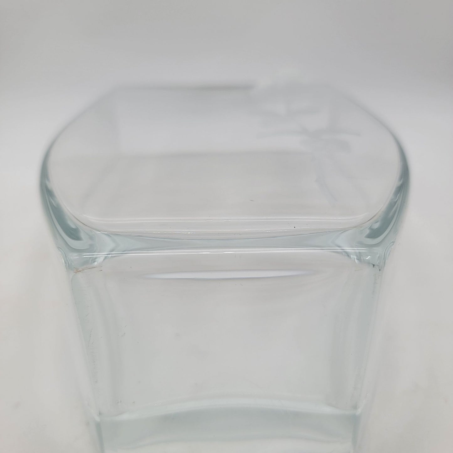 Mikasa "Endless Love" Glass Vase With Etched Rose Design