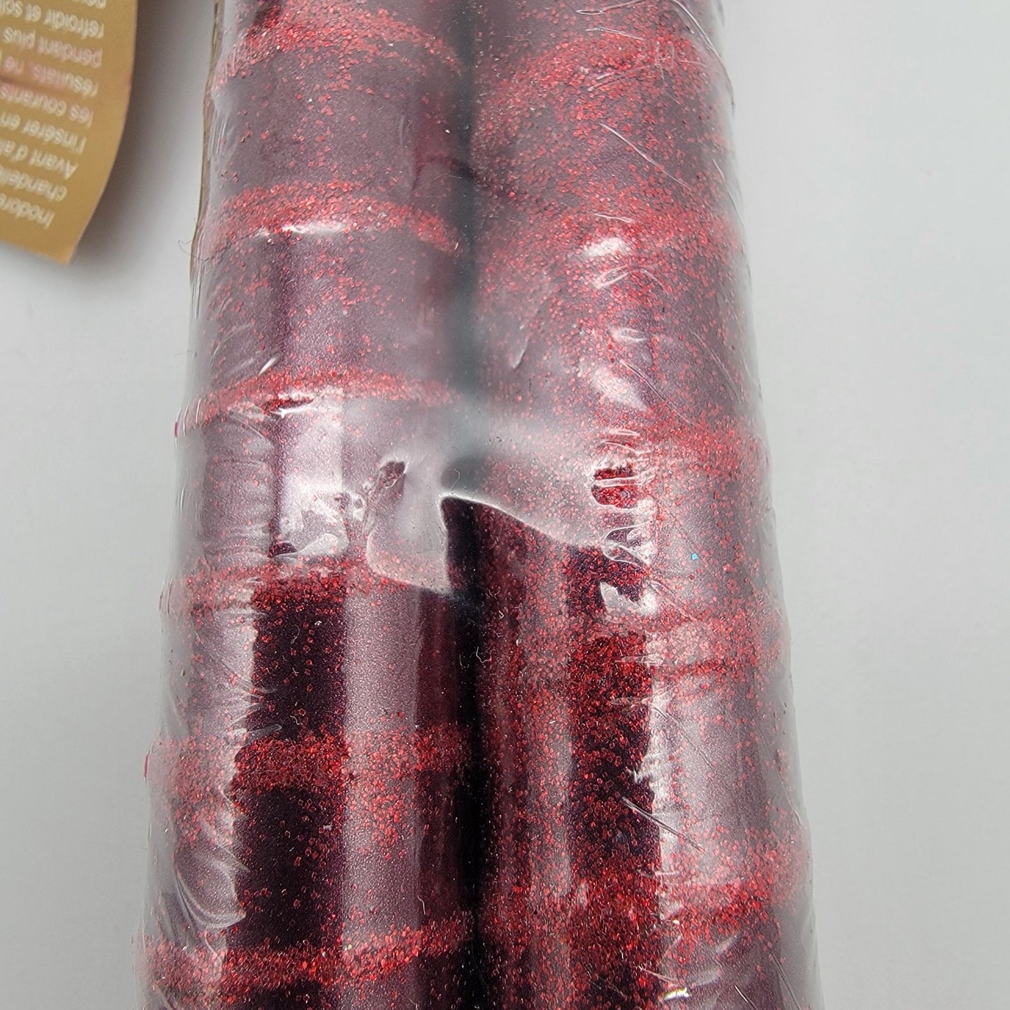 Set Of 4 Pier 1 Imports Metallic Glittered Taper Candles 10" Tall