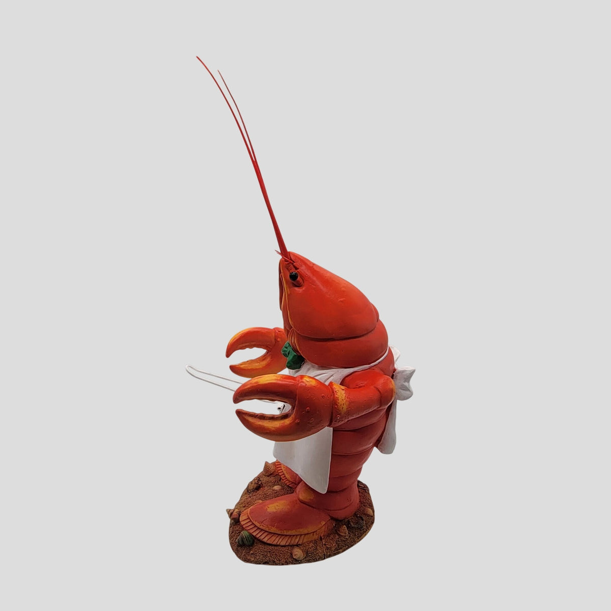 Large Fiberglass Red Lobster Butler Statue Display