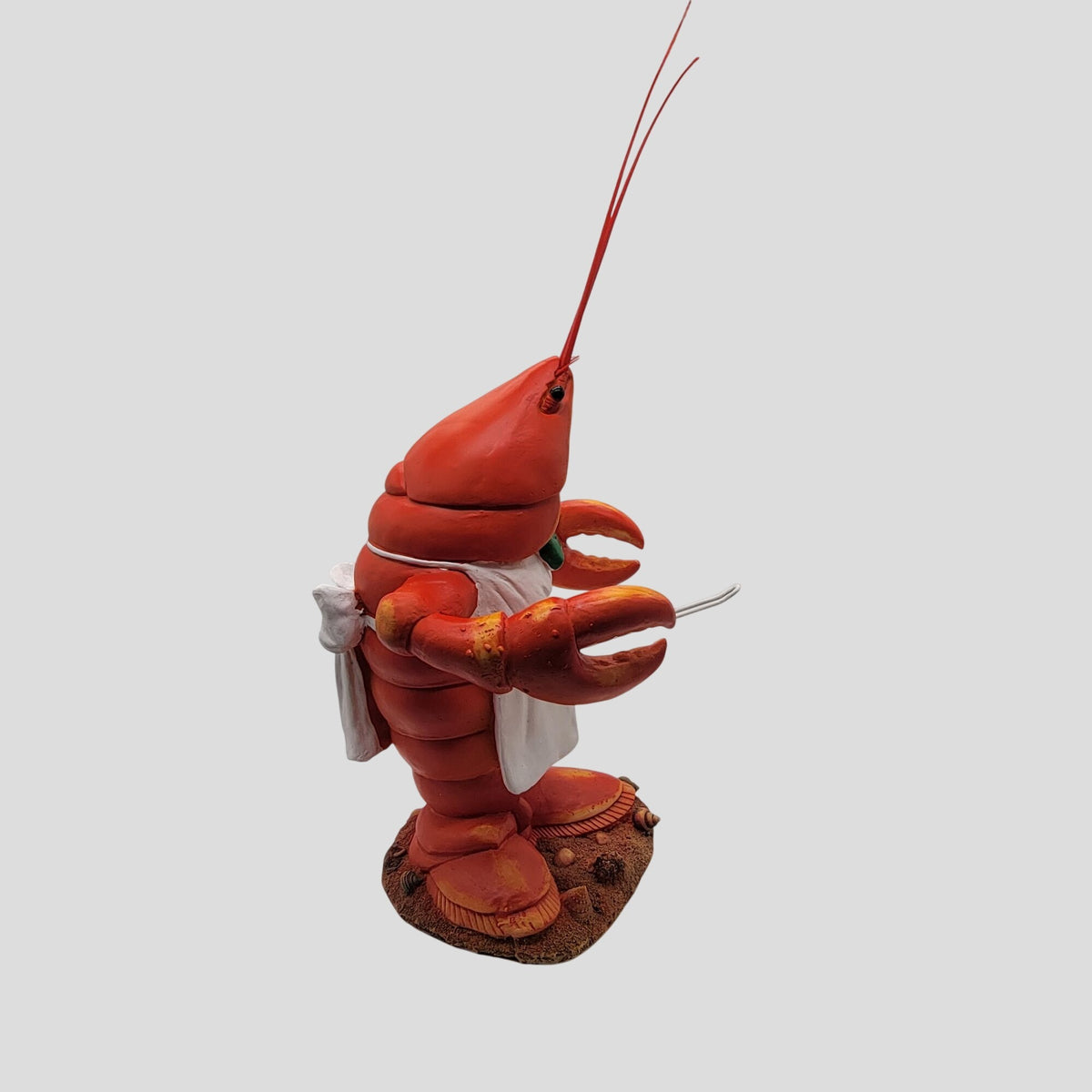 Large Fiberglass Red Lobster Butler Statue Display