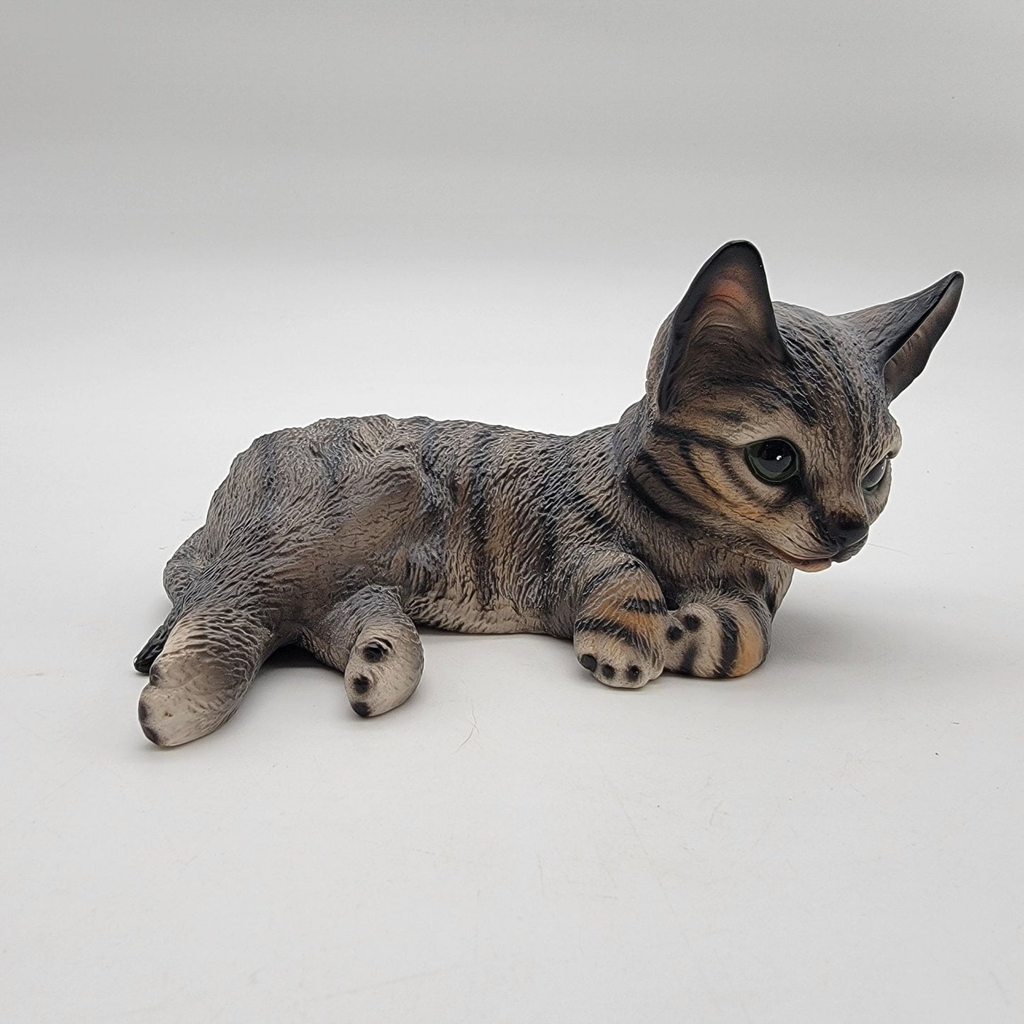 The Harvey Knox Kingdom Porcelain Grey Tabby Cat Figurine