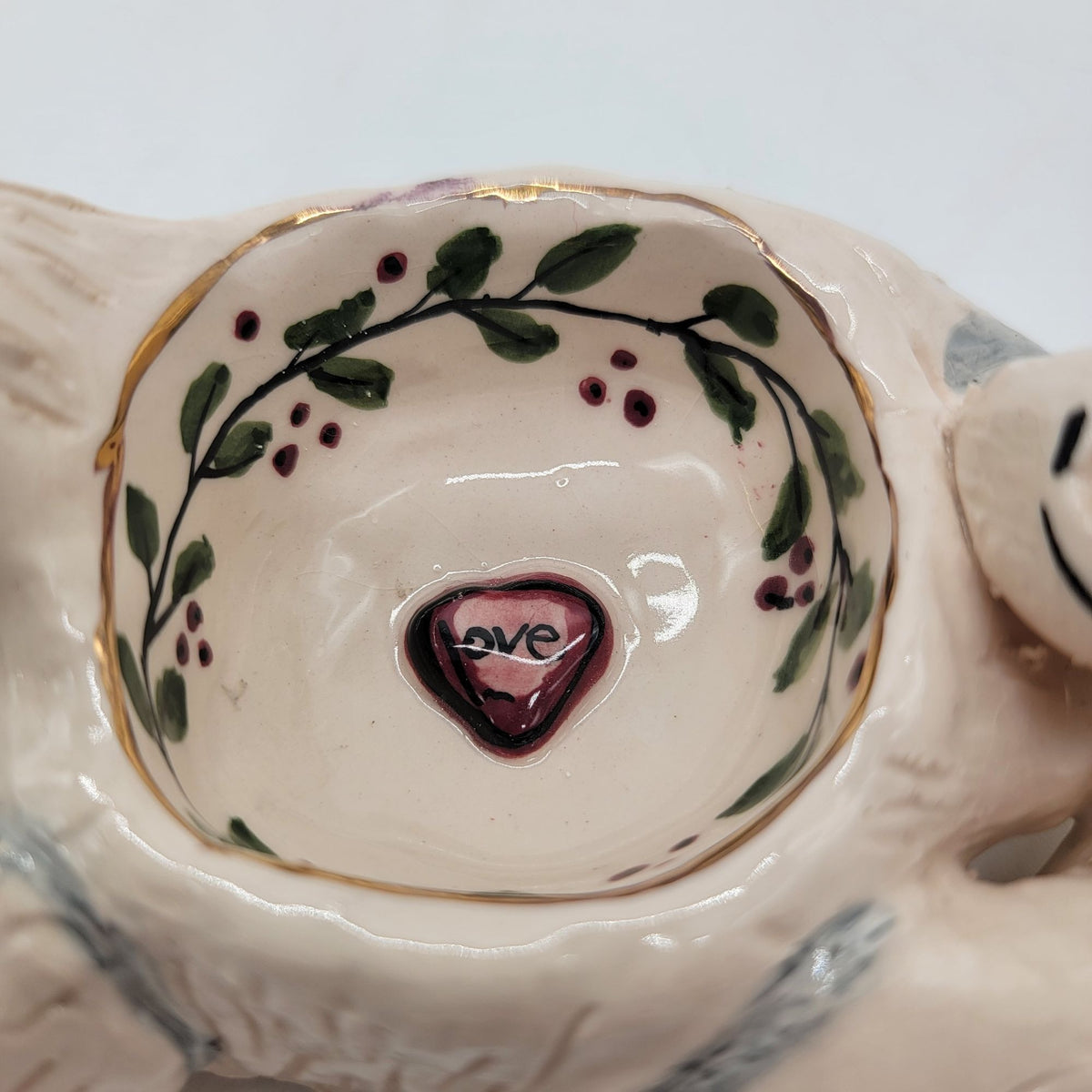 Heather Goldminc Blue Sky Clayworks Polar Bear Tea Light Candle Holder