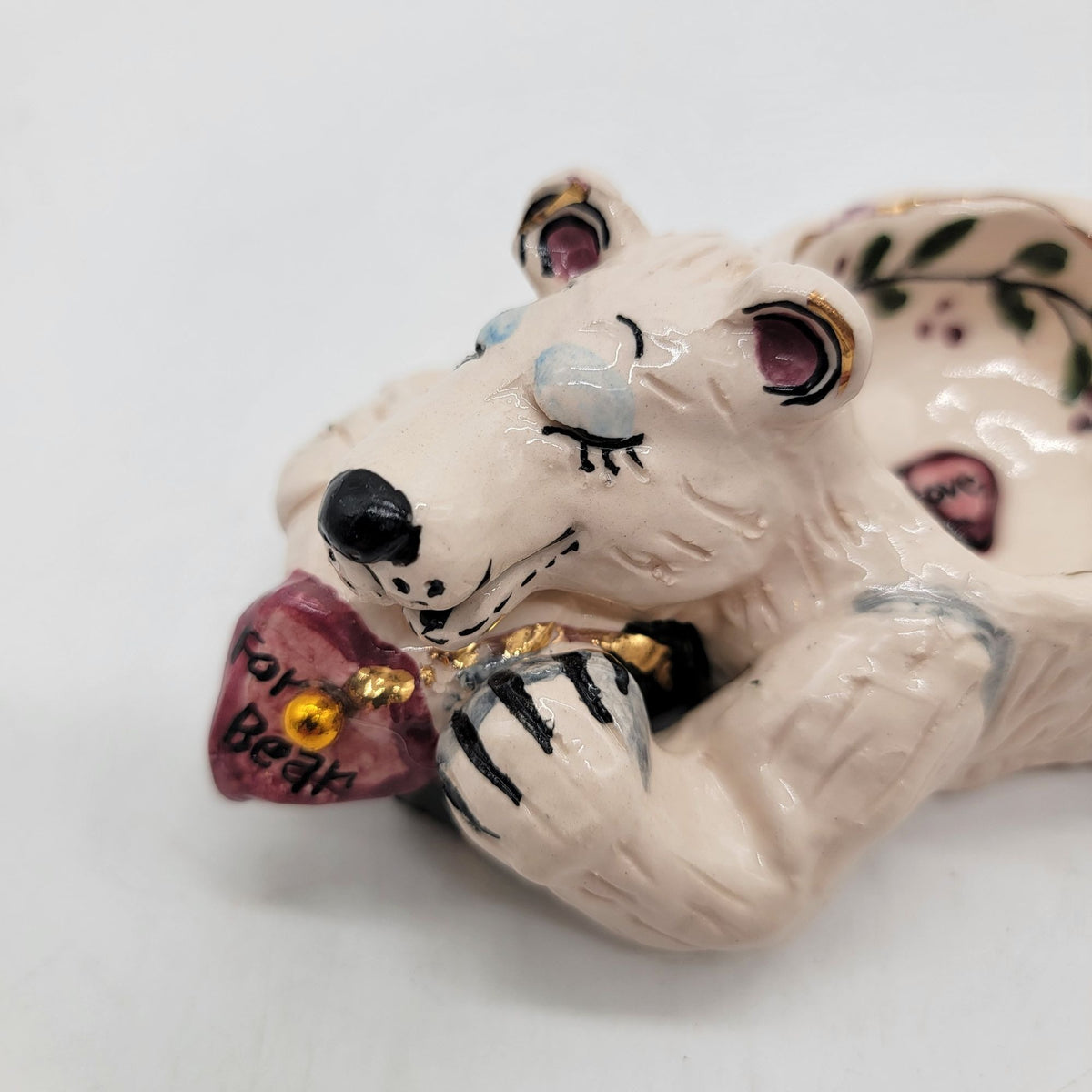 Heather Goldminc Blue Sky Clayworks Polar Bear Tea Light Candle Holder