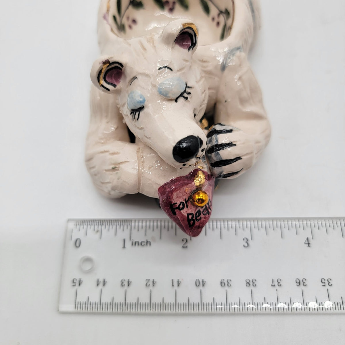 Heather Goldminc Blue Sky Clayworks Polar Bear Tea Light Candle Holder