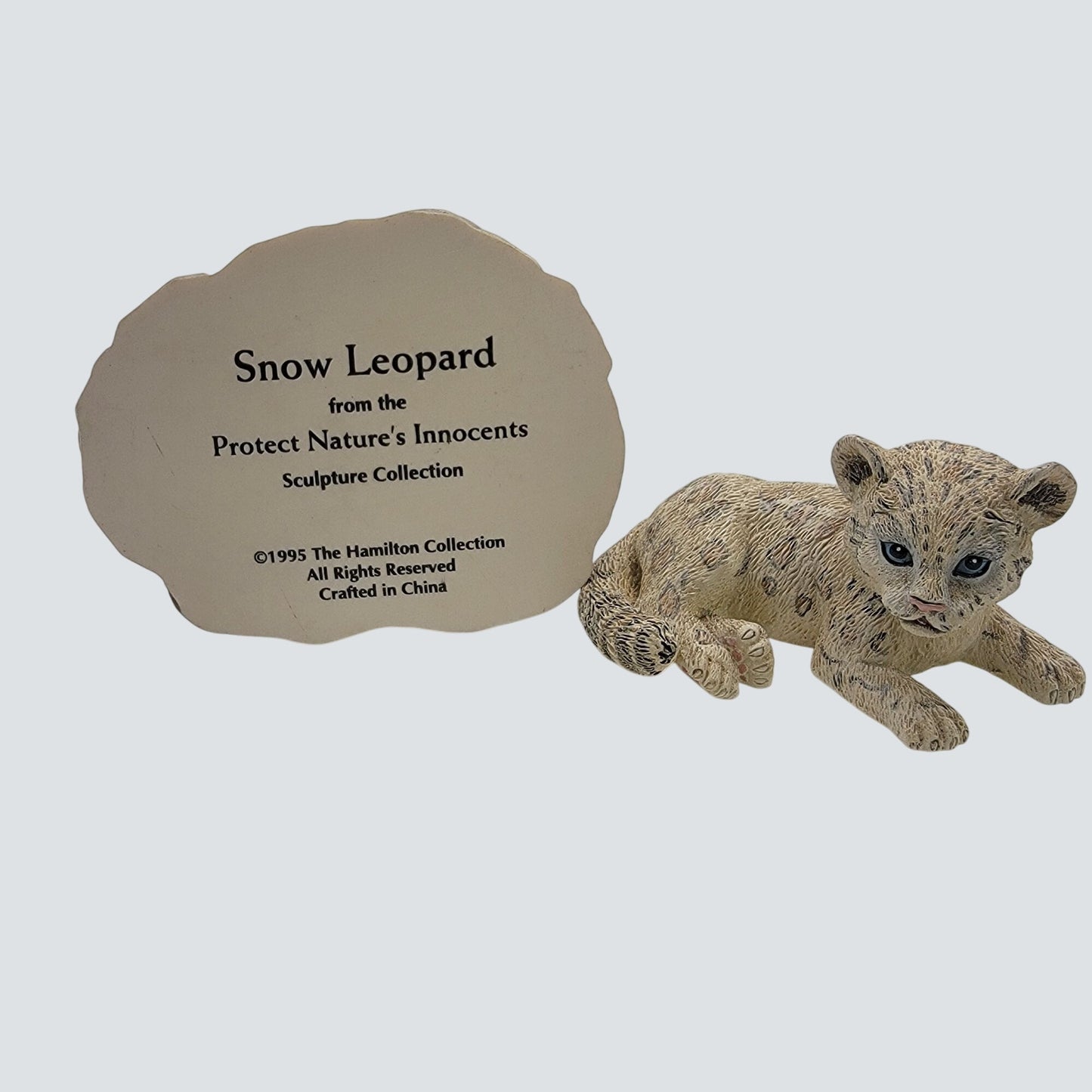 1995 The Hamilton Collection "Snow Leopard" Sculpture Figurine