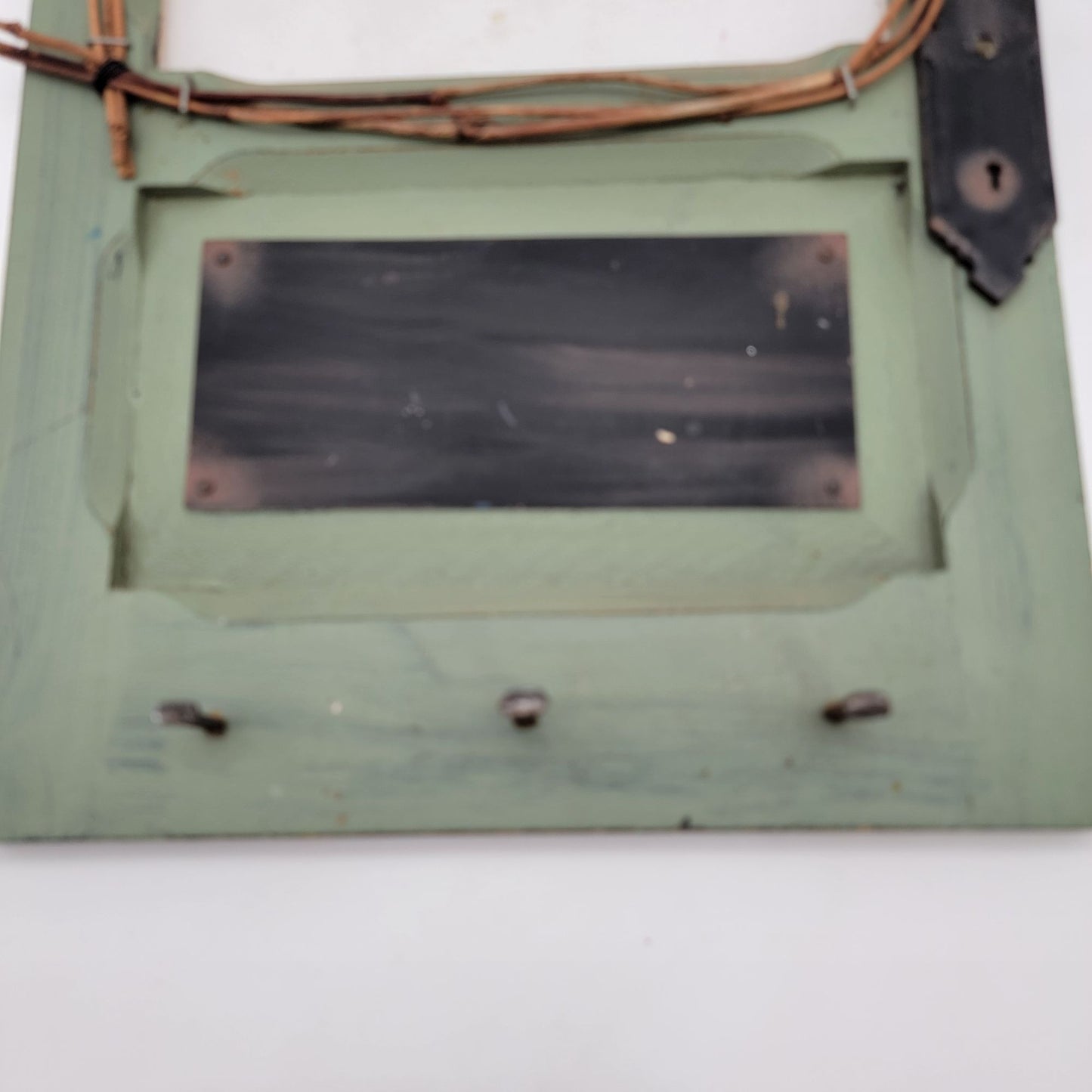 Rustic Welcome Friends Distressed Green Wooden Door Plaque Wall Decor