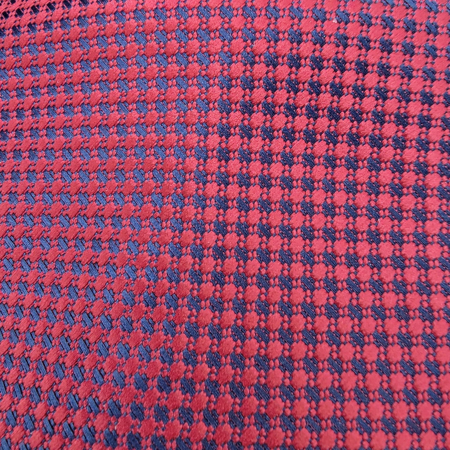 Vintage Adolfo Tie Pocket Square & Cufflink Set Burgundy Geometric