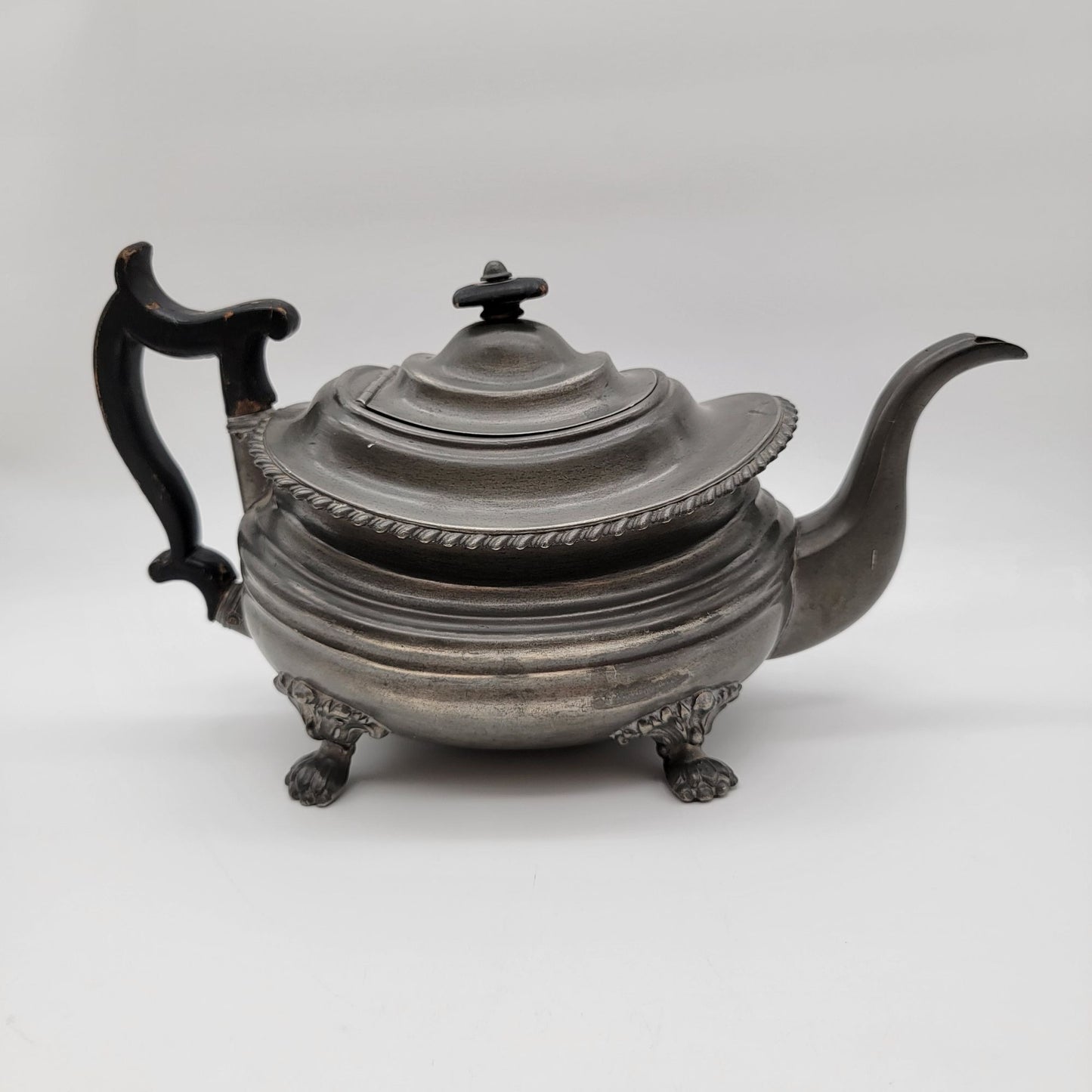 Antique George IV Britannia Pewter Teapot By Dixon & Son London Shape