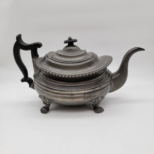Antique George IV Britannia Pewter Teapot By Dixon & Son London Shape