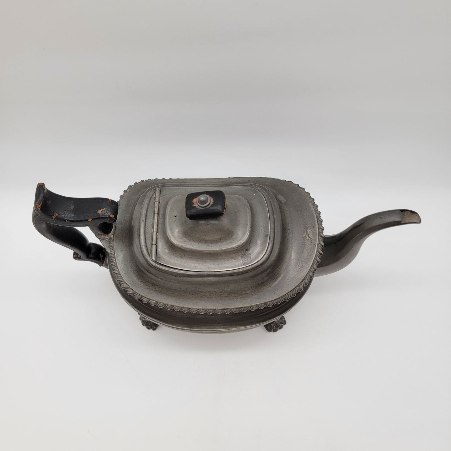 Antique George IV Britannia Pewter Teapot By Dixon & Son London Shape