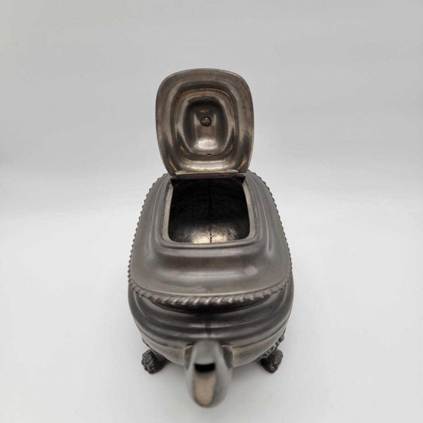 Antique George IV Britannia Pewter Teapot By Dixon & Son London Shape