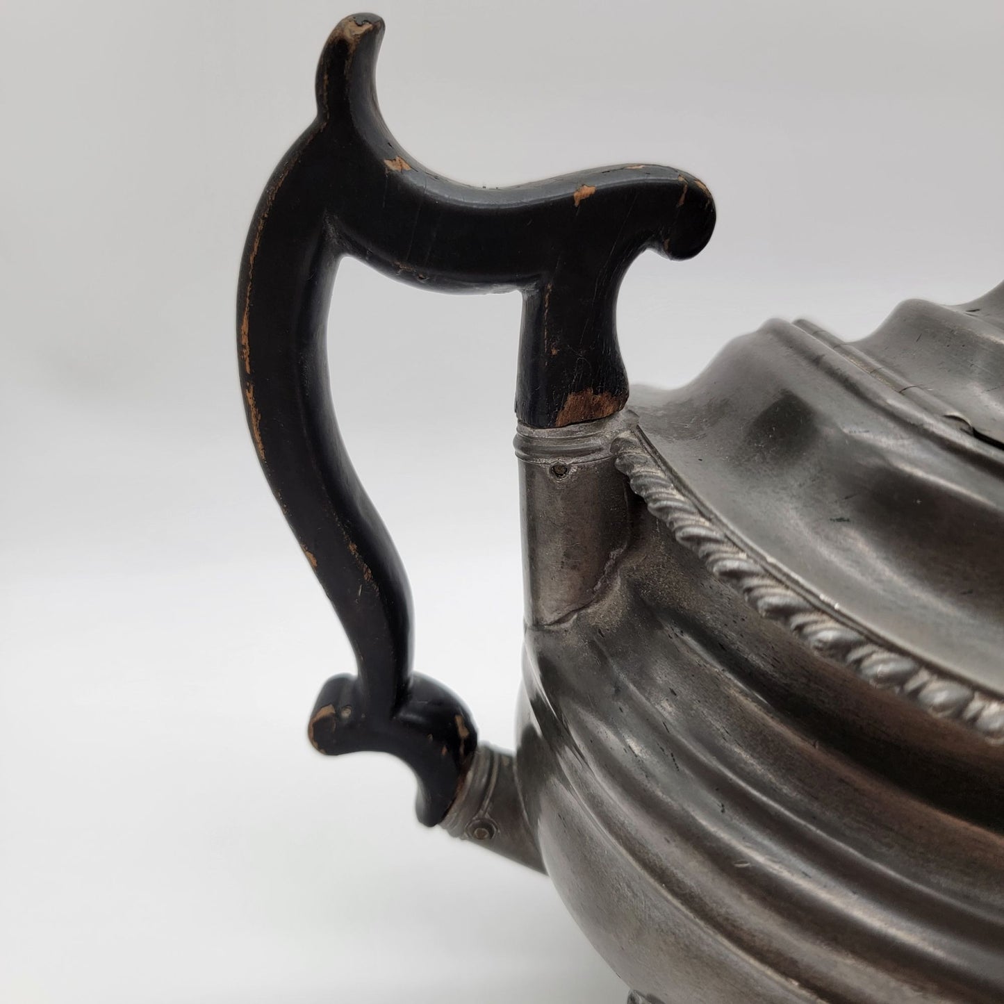 Antique George IV Britannia Pewter Teapot By Dixon & Son London Shape