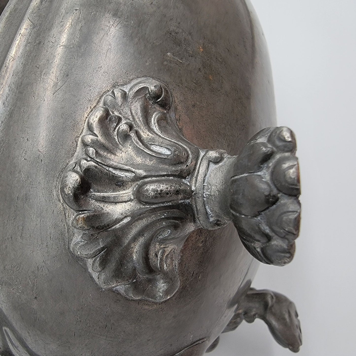 Antique George IV Britannia Pewter Teapot By Dixon & Son London Shape