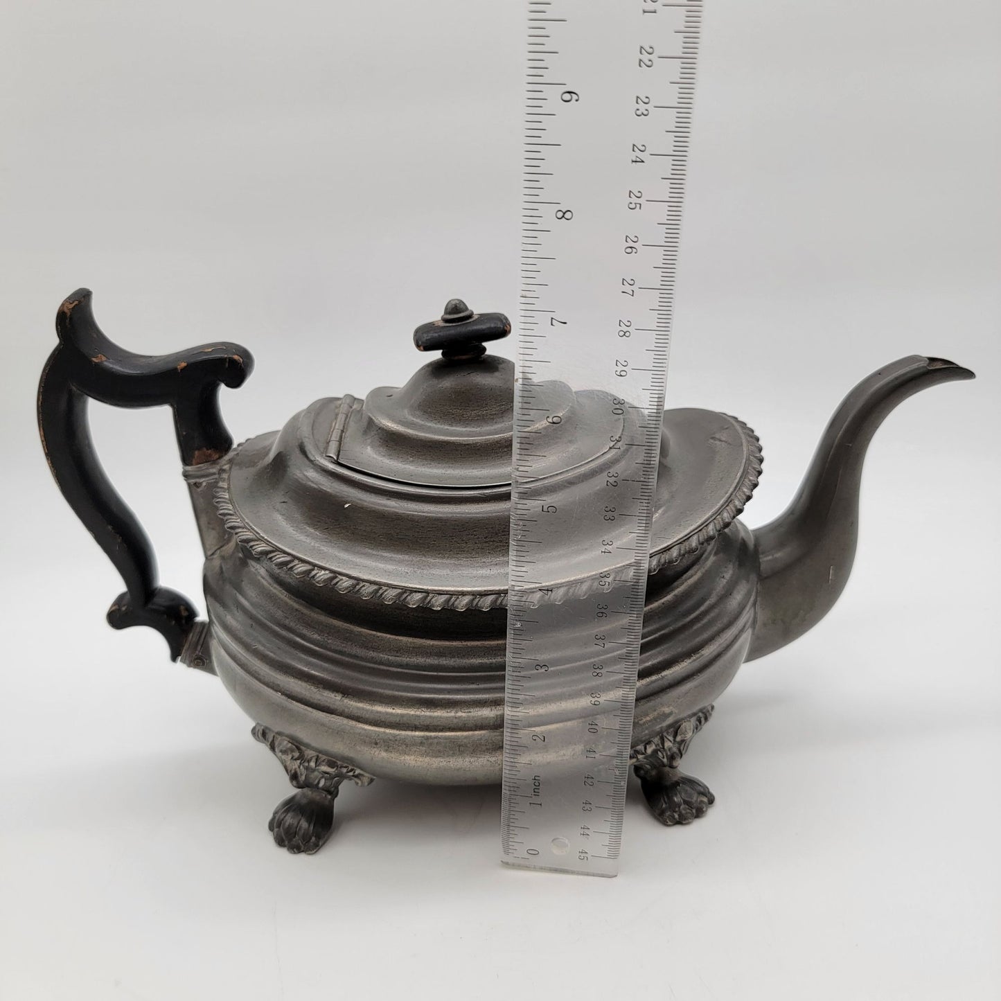 Antique George IV Britannia Pewter Teapot By Dixon & Son London Shape