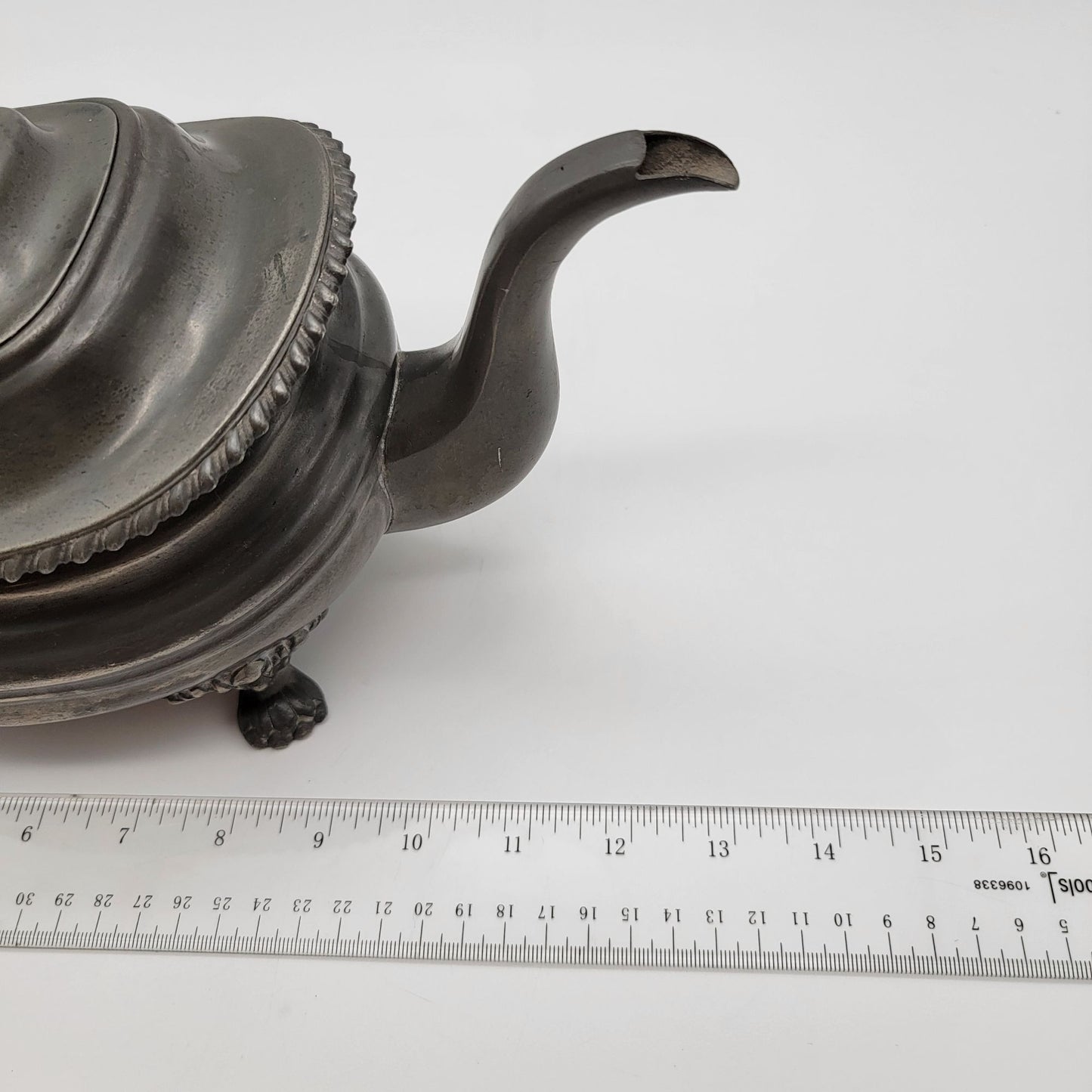 Antique George IV Britannia Pewter Teapot By Dixon & Son London Shape