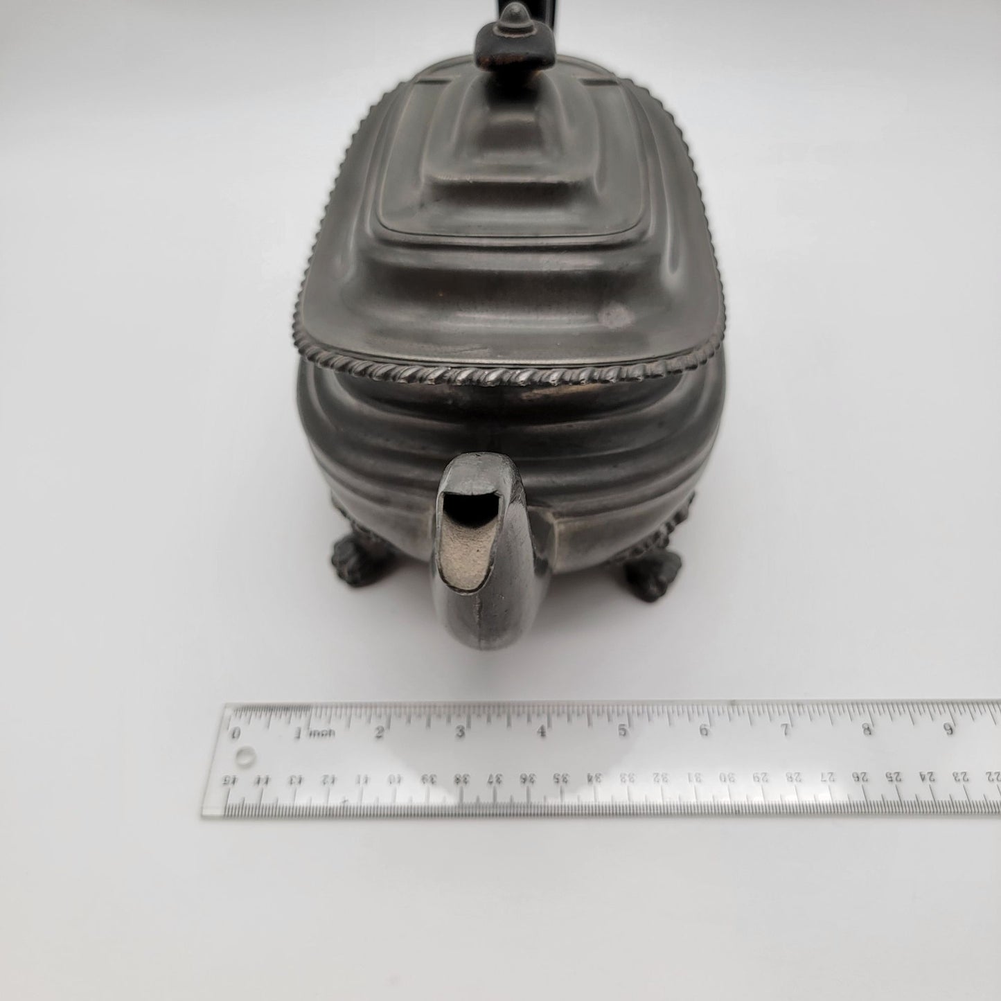 Antique George IV Britannia Pewter Teapot By Dixon & Son London Shape