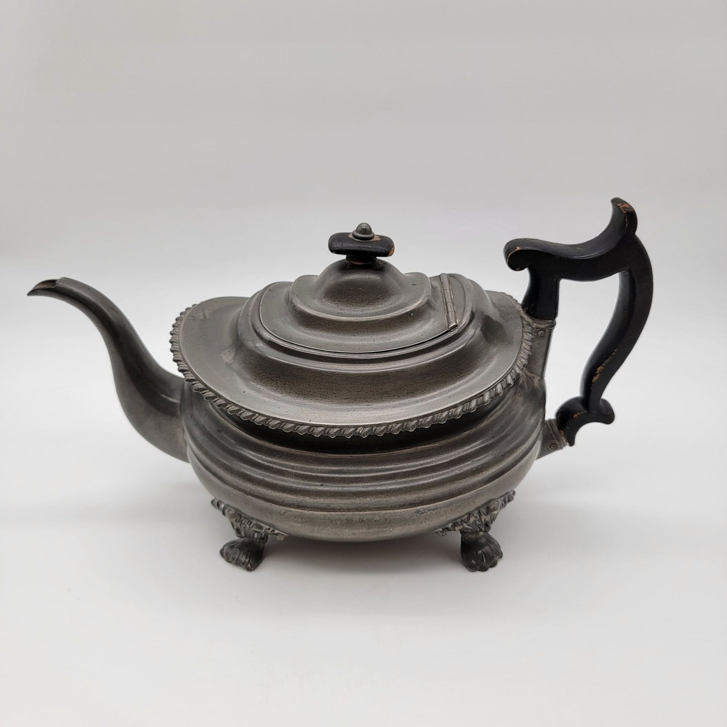 Antique George IV Britannia Pewter Teapot By Dixon & Son London Shape