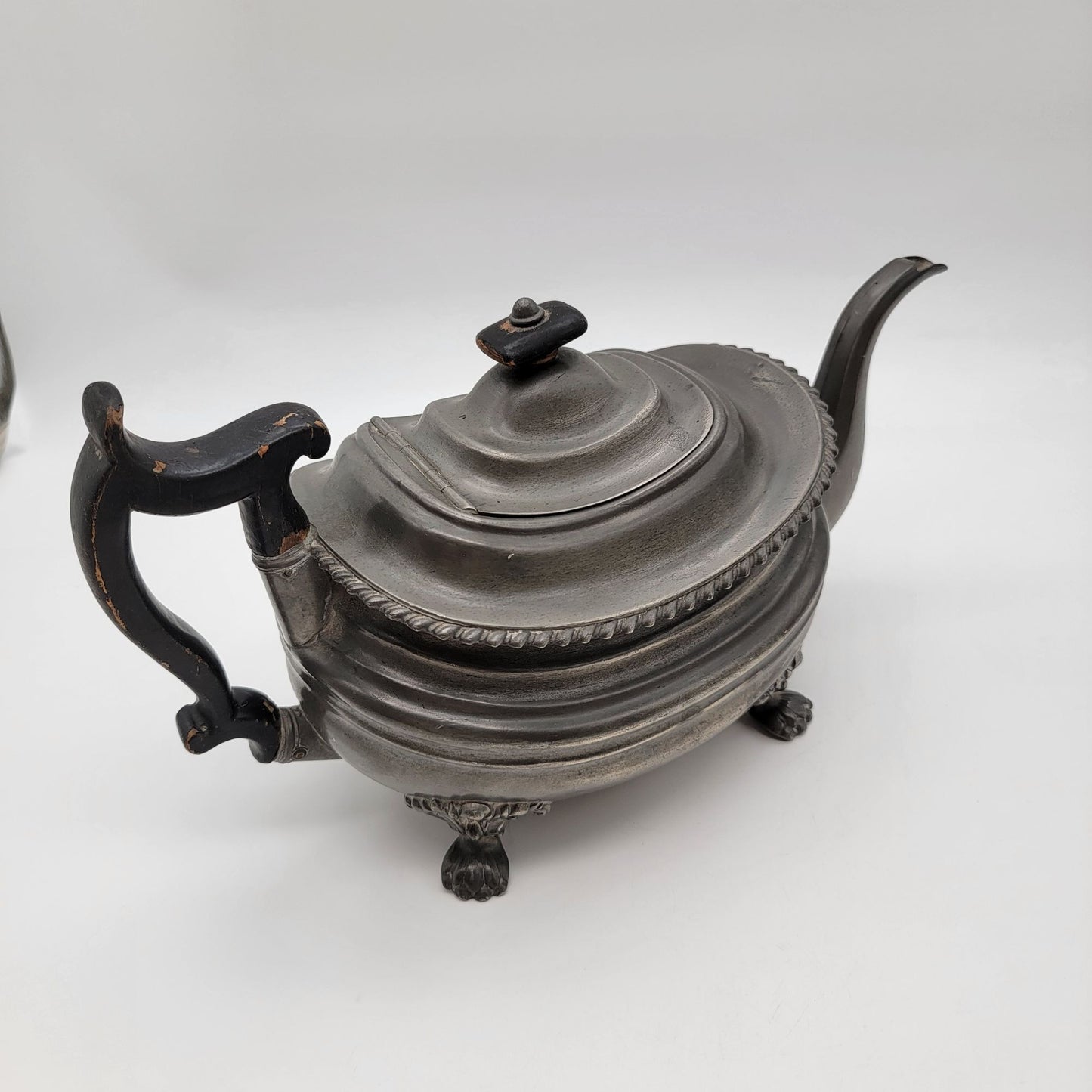 Antique George IV Britannia Pewter Teapot By Dixon & Son London Shape