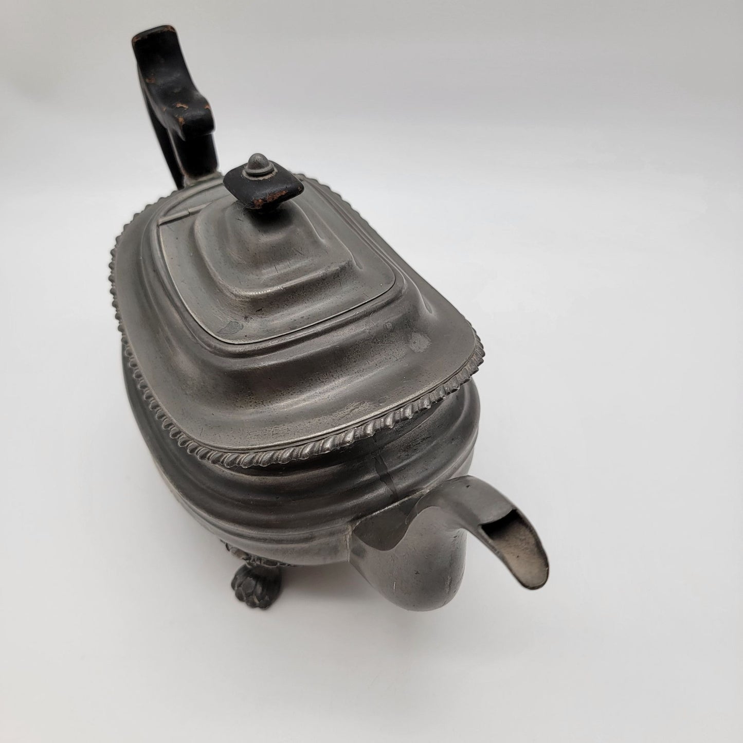 Antique George IV Britannia Pewter Teapot By Dixon & Son London Shape
