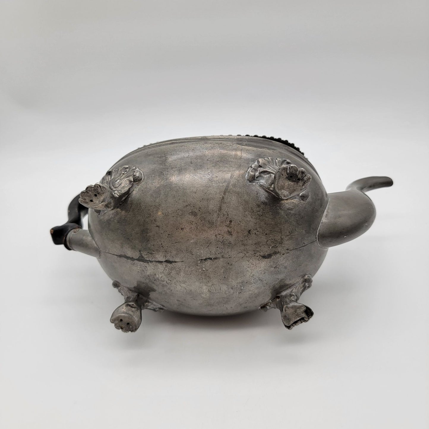 Antique George IV Britannia Pewter Teapot By Dixon & Son London Shape