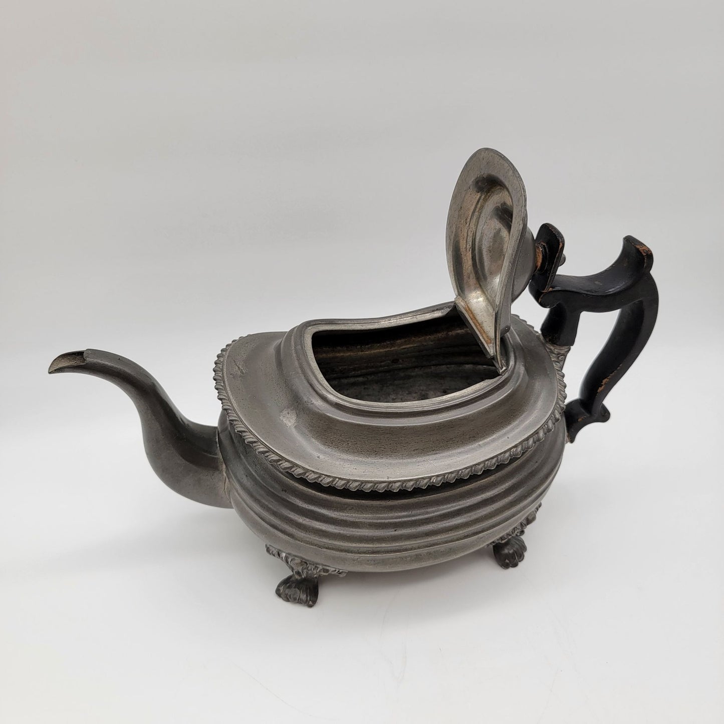 Antique George IV Britannia Pewter Teapot By Dixon & Son London Shape
