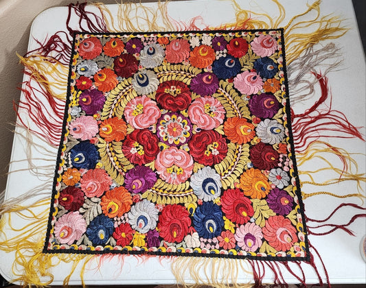 Vintage Hungarian Matyo Tapestry