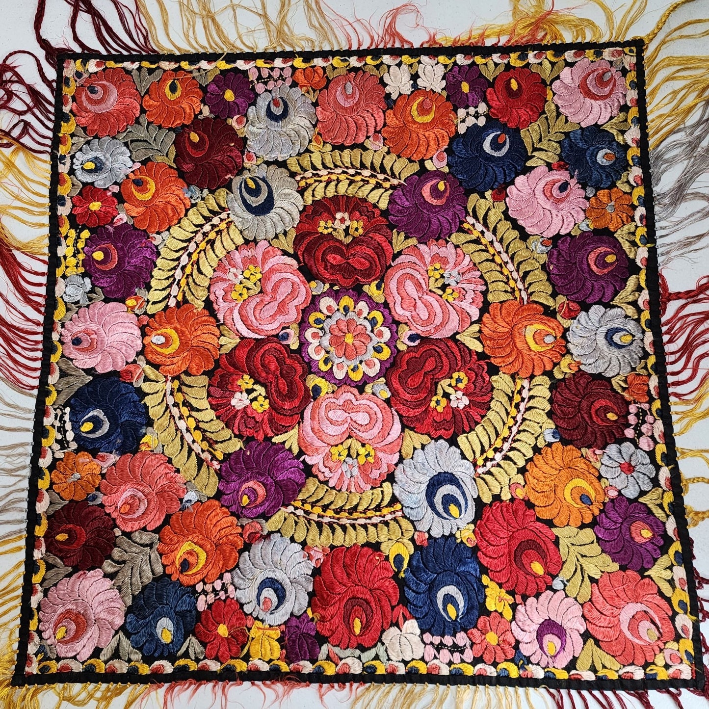 Vintage Hungarian Matyo Tapestry