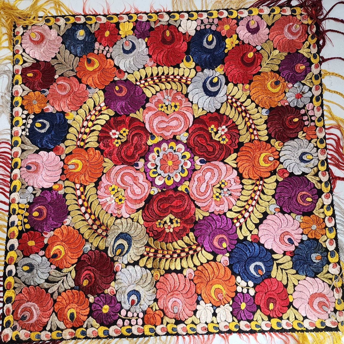 Vintage Hungarian Matyo Tapestry
