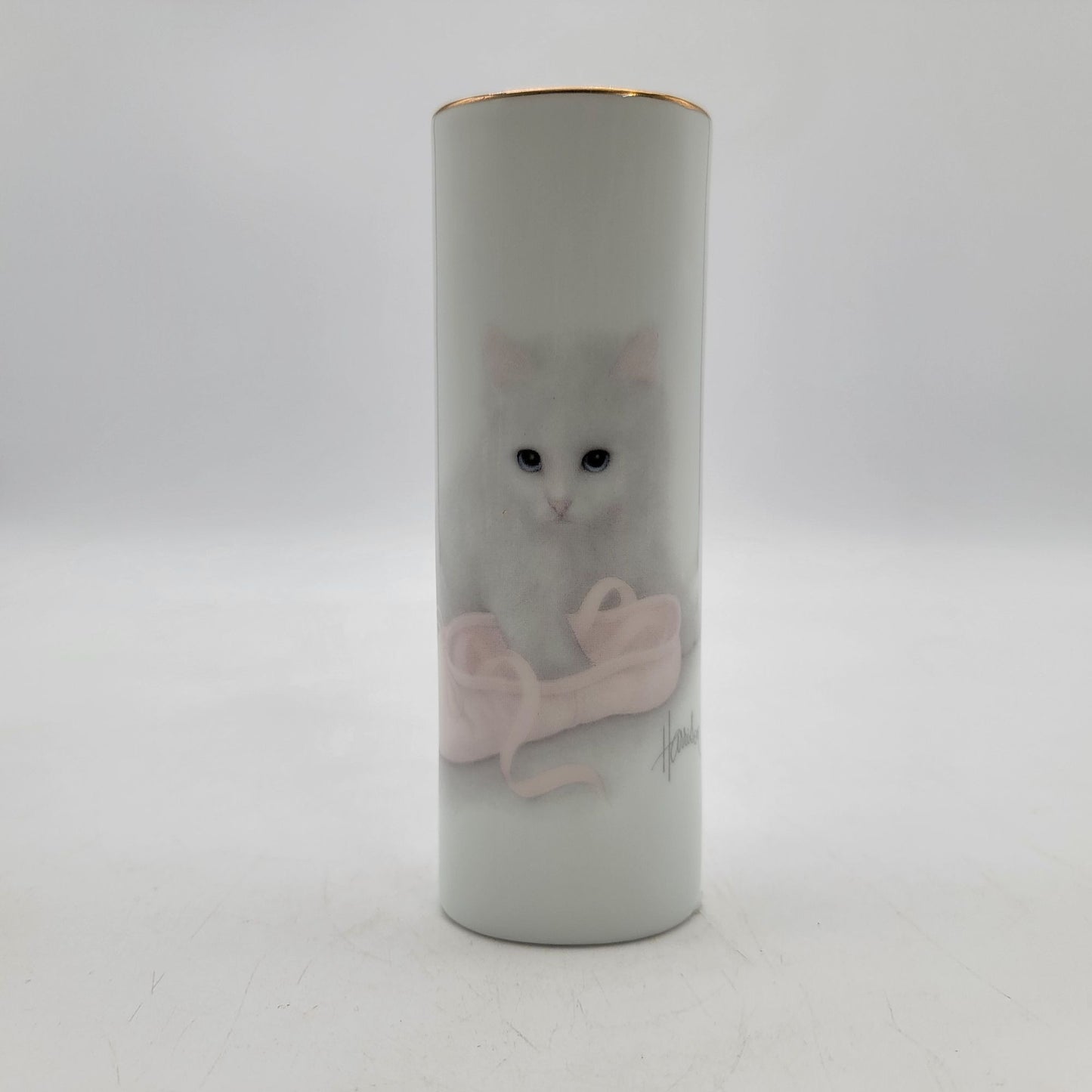 Vintage Otagiri Bob Harrison White Kitten Vase