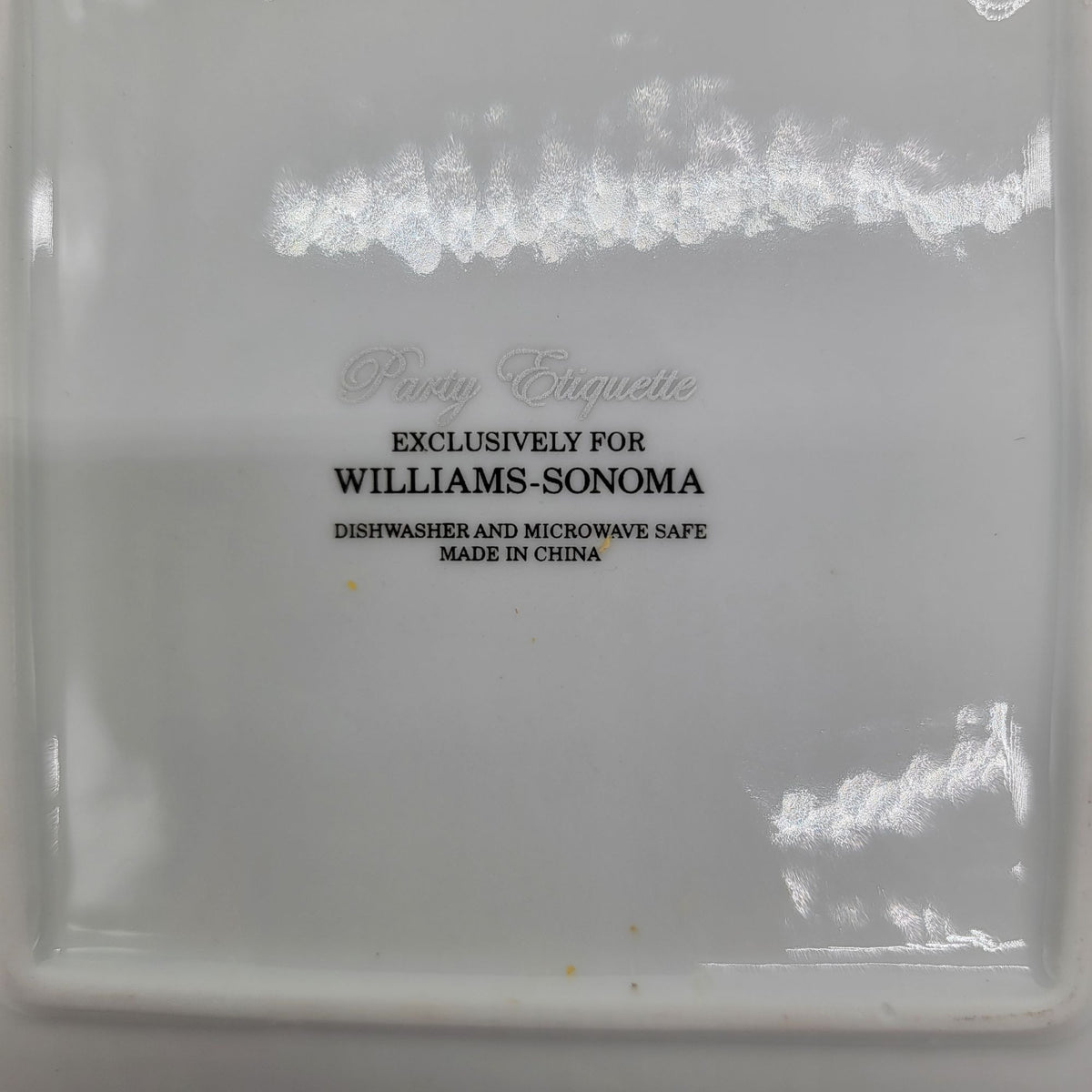 Williams Sonoma Party Etiquette Porcelain Dessert Plates Set Of 4
