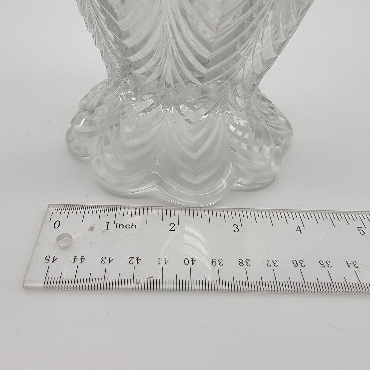 EAPG Georgia Peacock Feather 1/2 Gallon Glass Pitcher By US Glass -Richards & Hartley Glass
