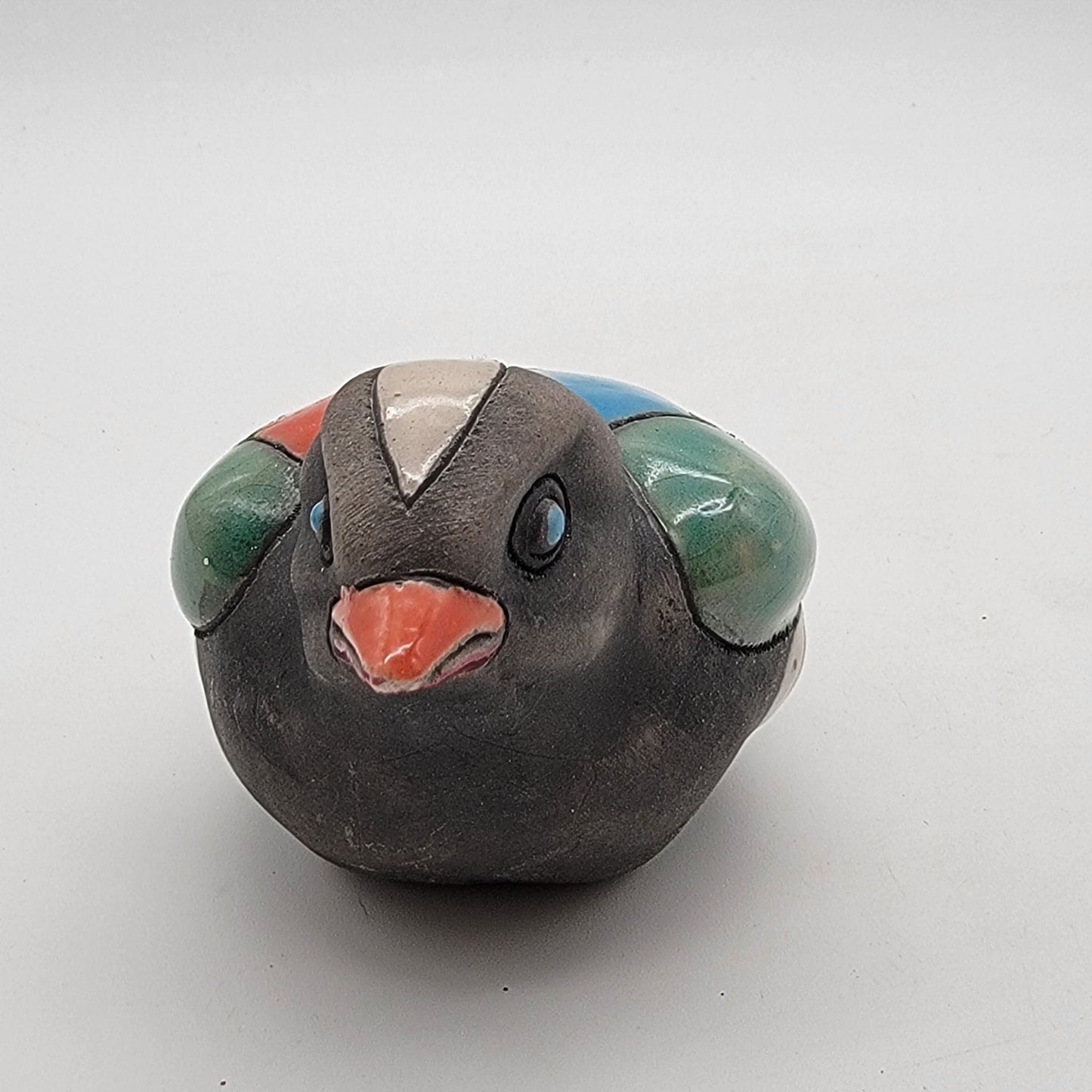South African Raku Pottery Bird Figurine