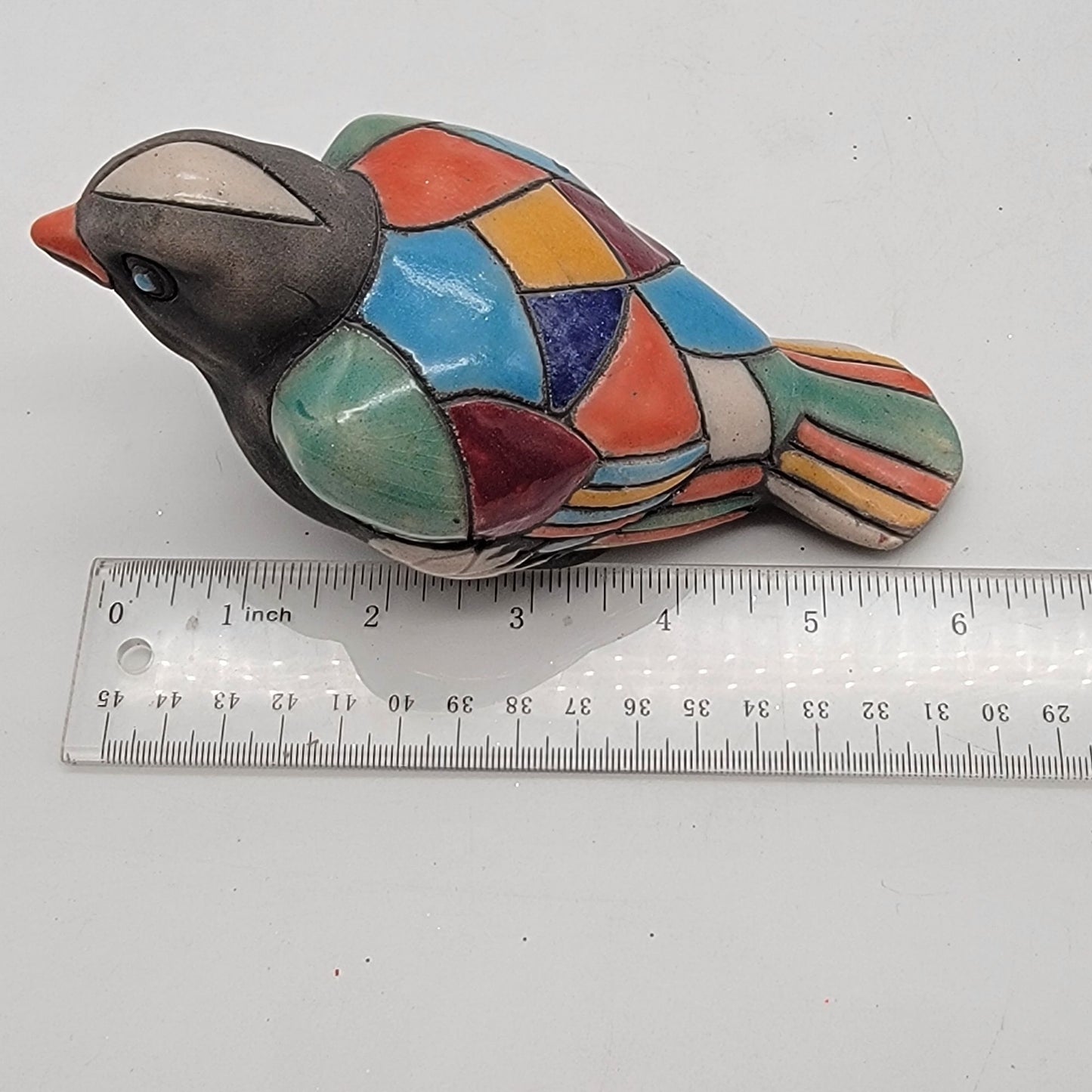 South African Raku Pottery Bird Figurine