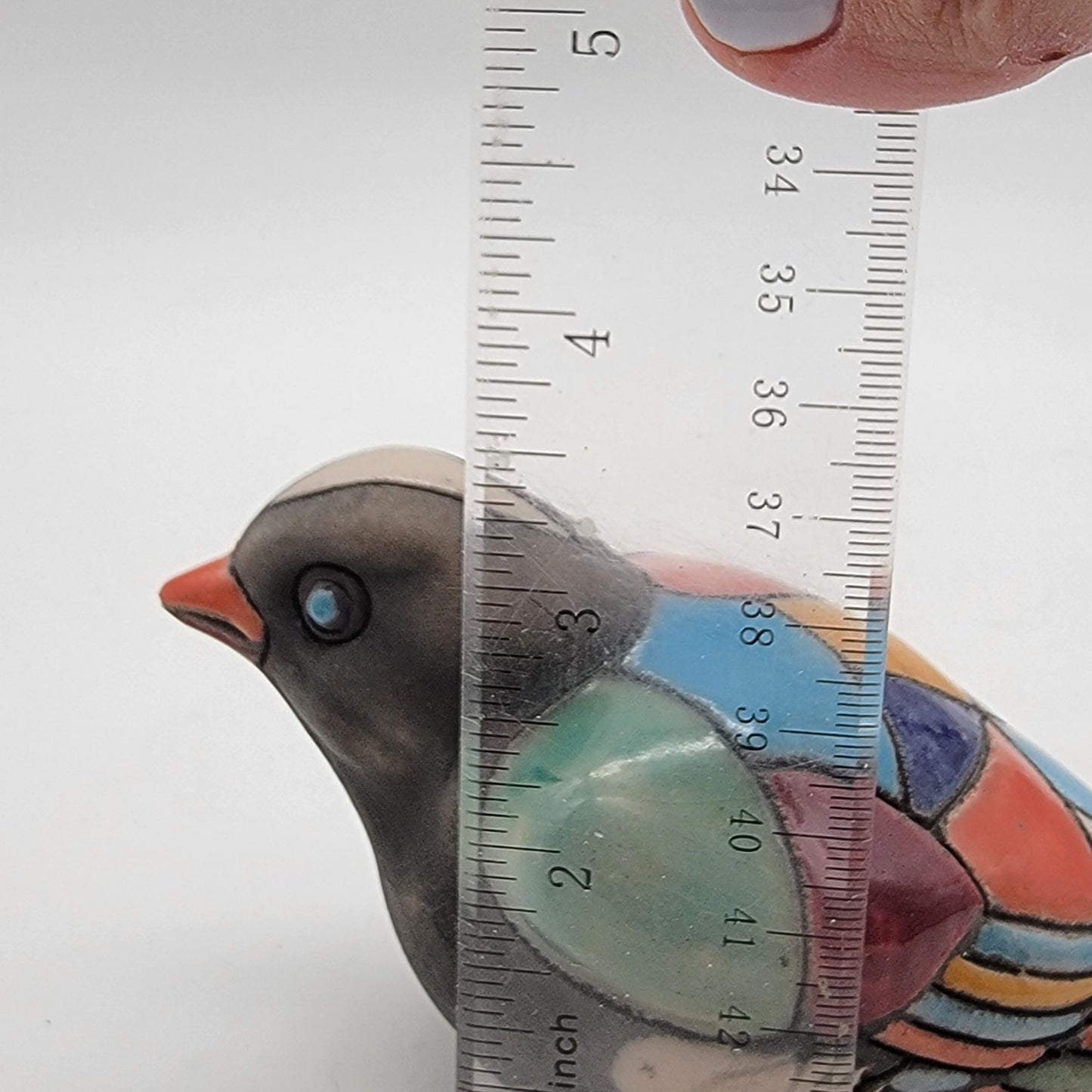 South African Raku Pottery Bird Figurine