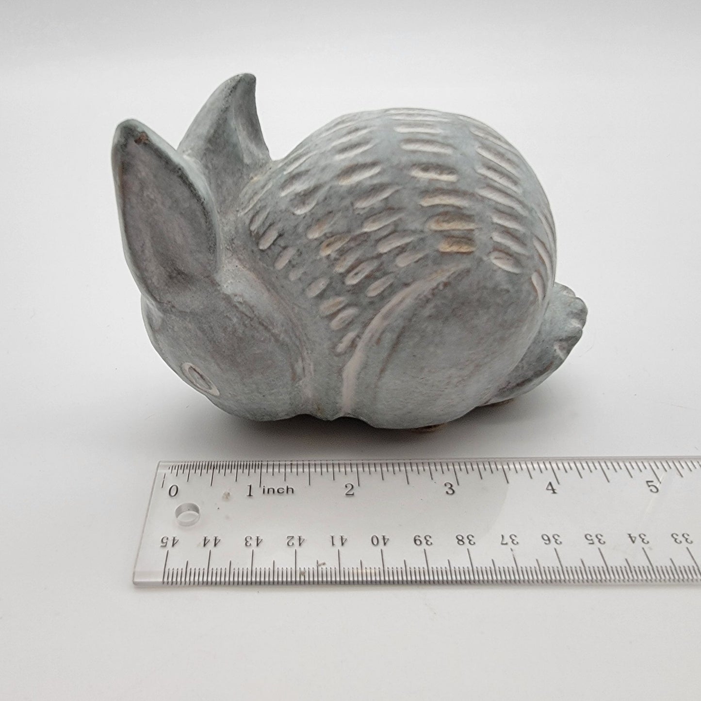 Vintage Blue Bunny Rabbit Statue By John Bloom For Isabel Bloom Studios